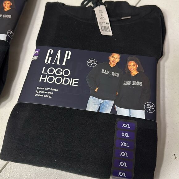 NWT GAP Black Logo Hoodie XL or XXL MSRP $60 - Picture 6 of 13